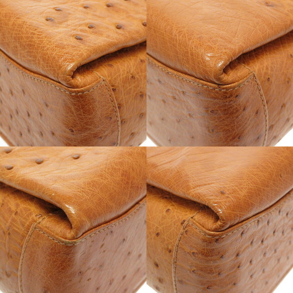 Gucci Ostrich Handbag Brown - Picture 9 of 10